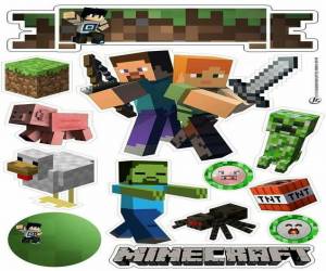 Вафельная картинка Minecraft 2